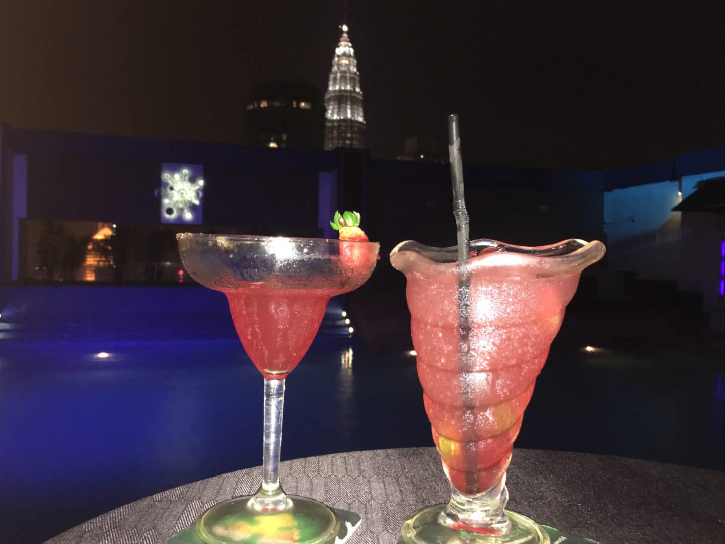 Drinks with Petronas views from Luna Bar