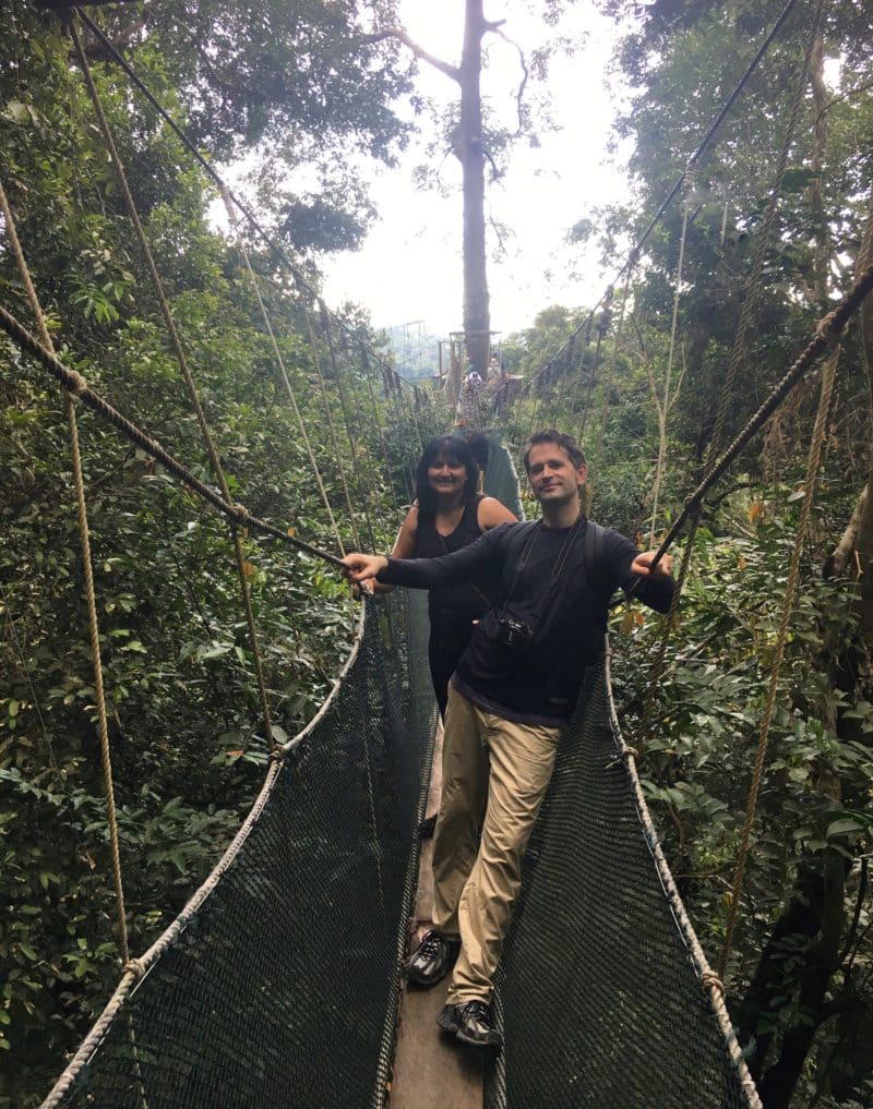 Bejal and Will on canopy walk