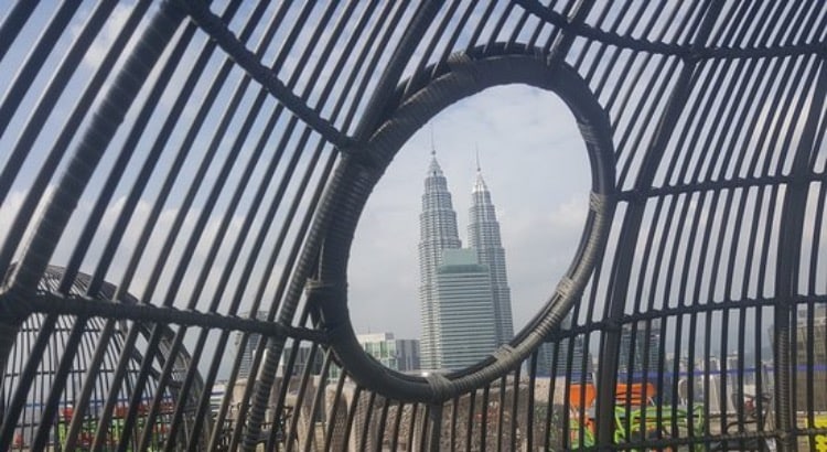 Petronas Towers view from Helipad bar Kuala Lumpur rooftop bars