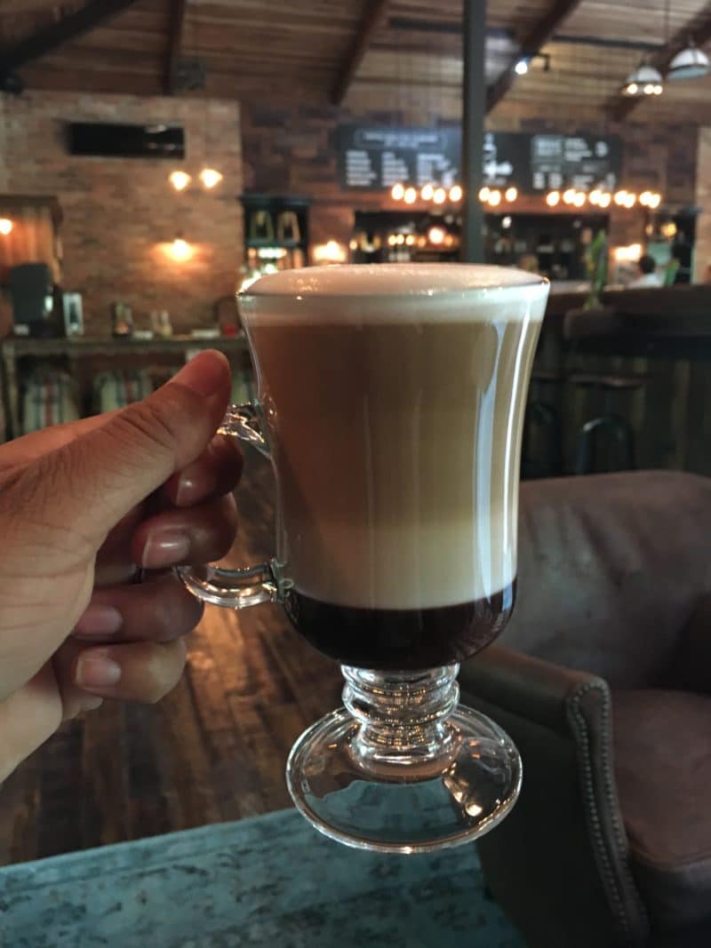 The super swish Nayara Resort Coffee latte