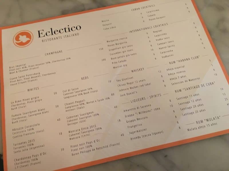Eclectico at Paseo 206: A fusion of Italian and Cuban flavours in Havana