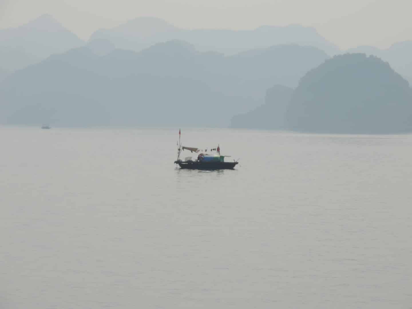 Fishing boat on Halong bay