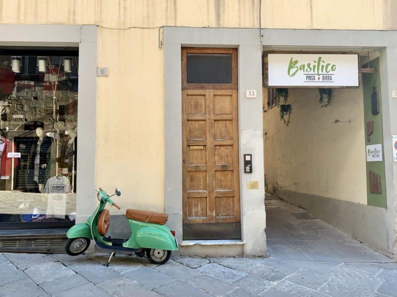 Green Scooter in Arezzo streets