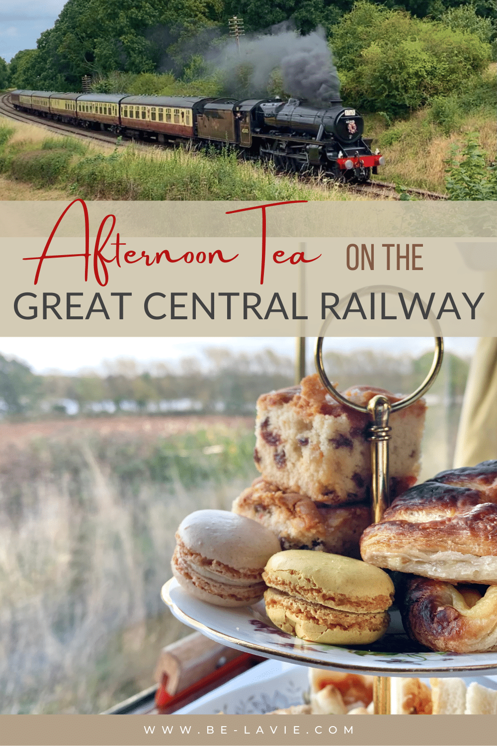 Afternoon Tea on the Great Central Railway, Leicestershire Pinterest Pin