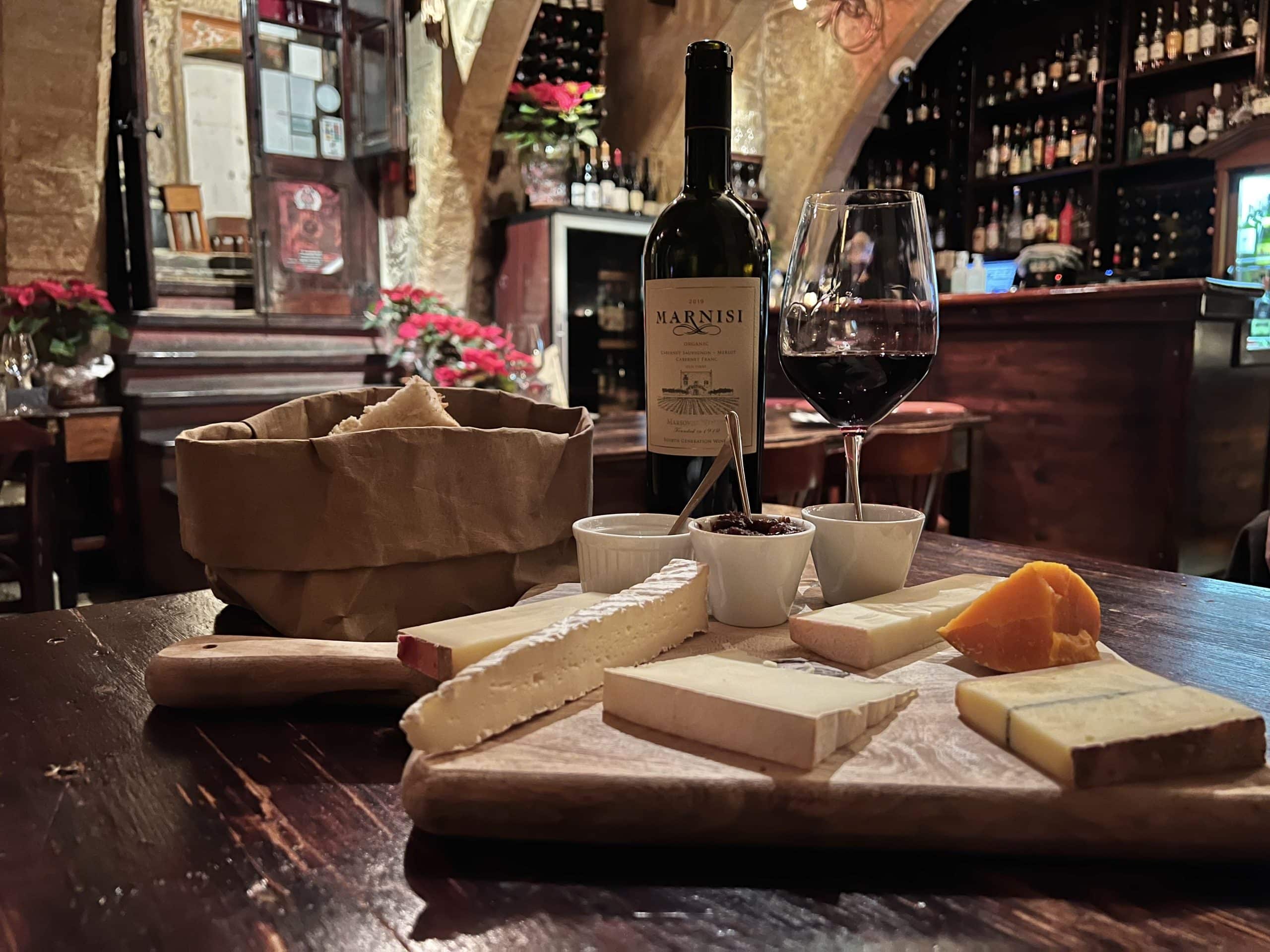 Food & Drink in Malta: Trabuxu Wine Bar cheese Board