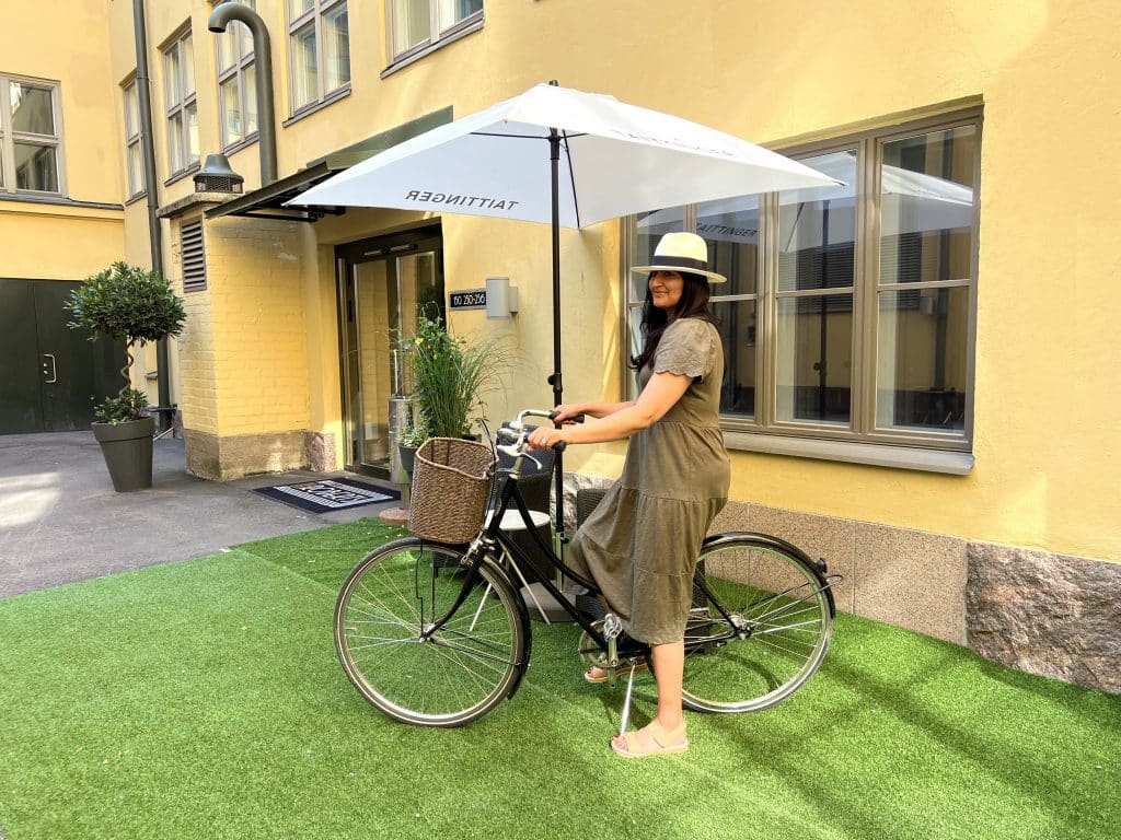 Bikes for hire at Hotel Lilla Roberts,