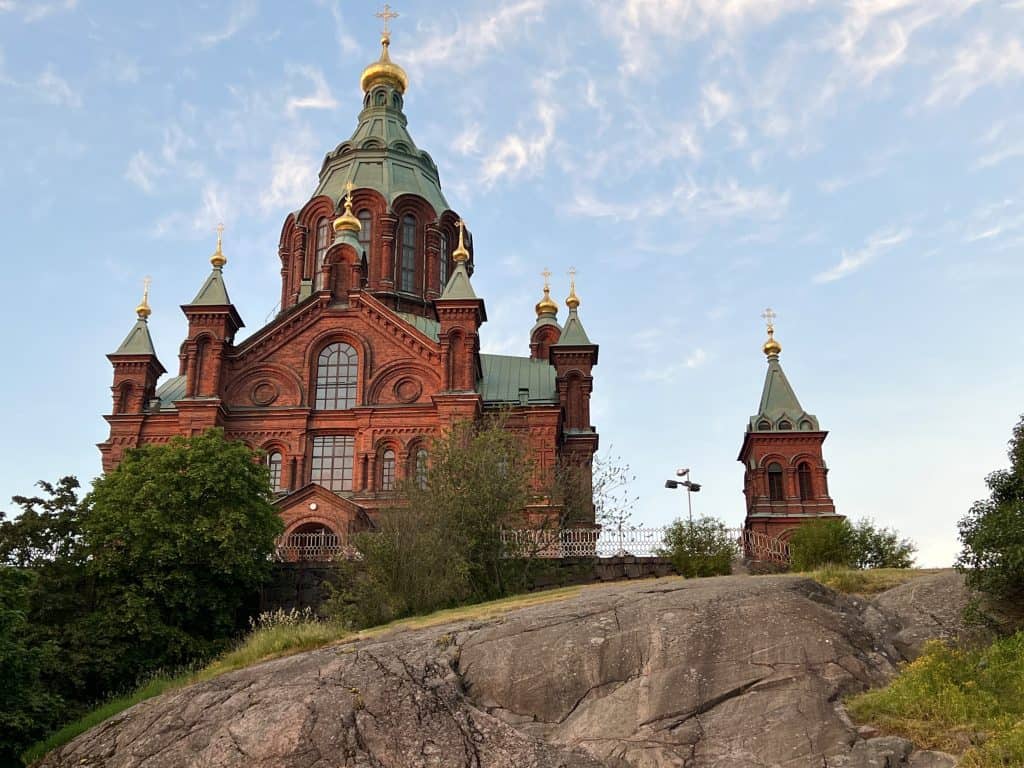 Photo Locations in Helsinki: Uspenski cathedral on hillside