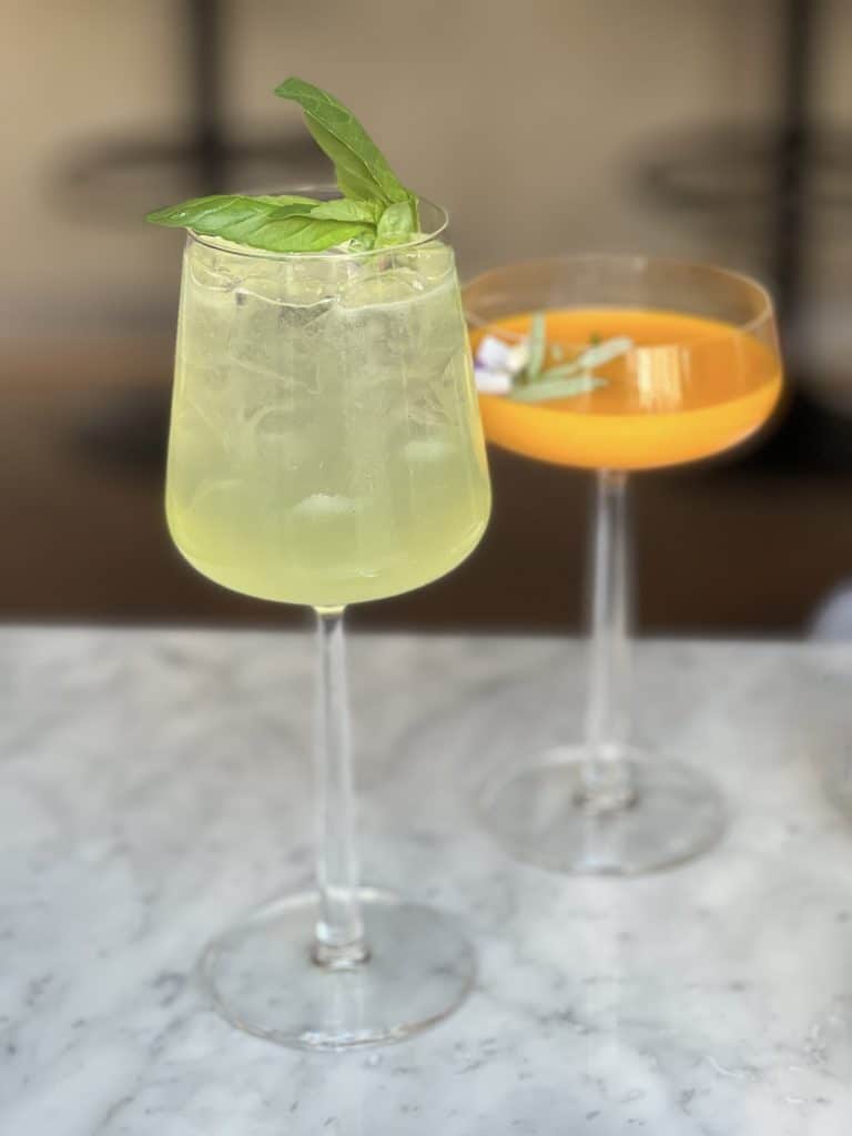 Basil and Blackthorn Cocktails at Yes Yes Yes restaurants