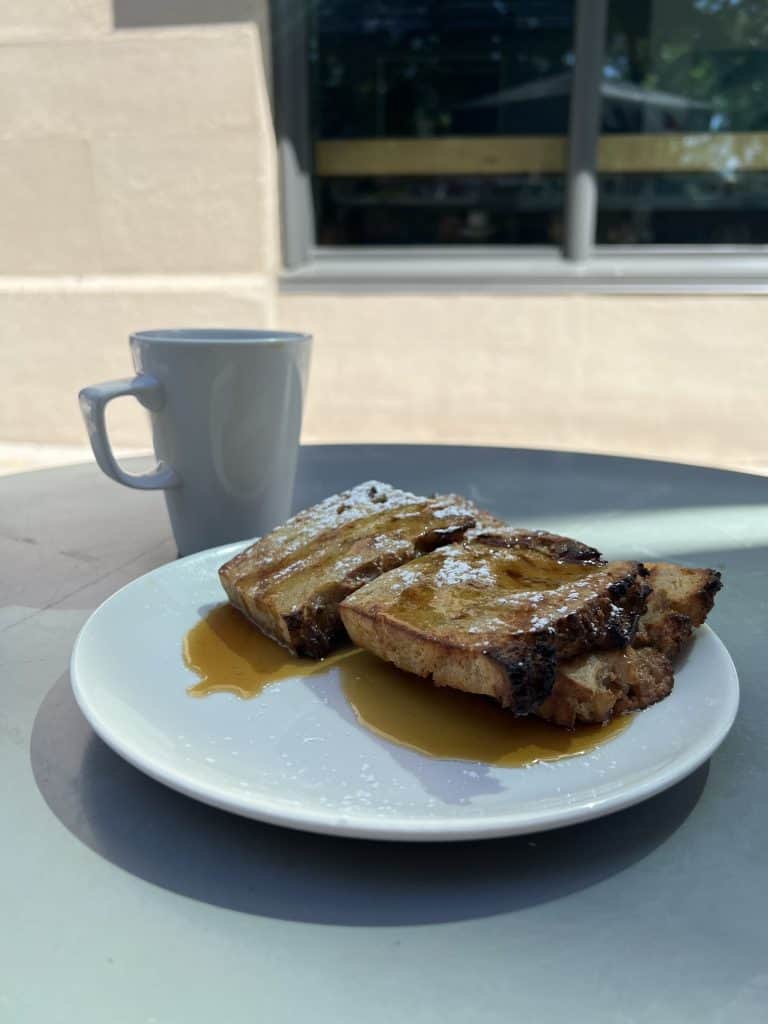 Cafes and Brunch Spots in Boston: French toast with maple syrup