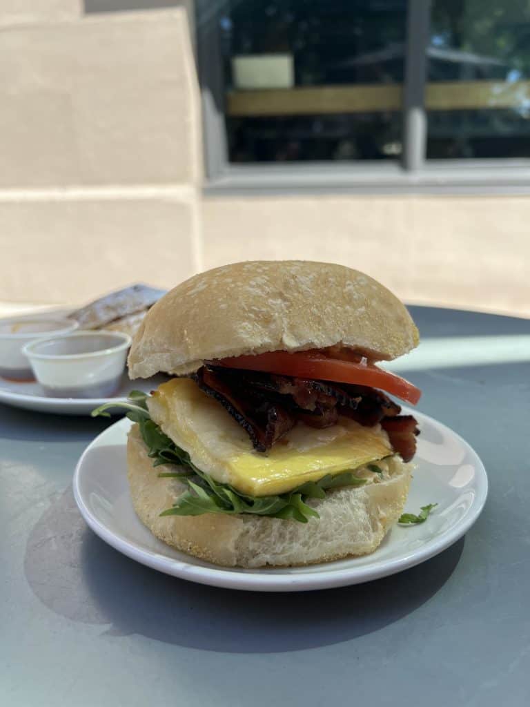 Cafes and Brunch Spots in Boston: Breakfast bun at Flour Bakery