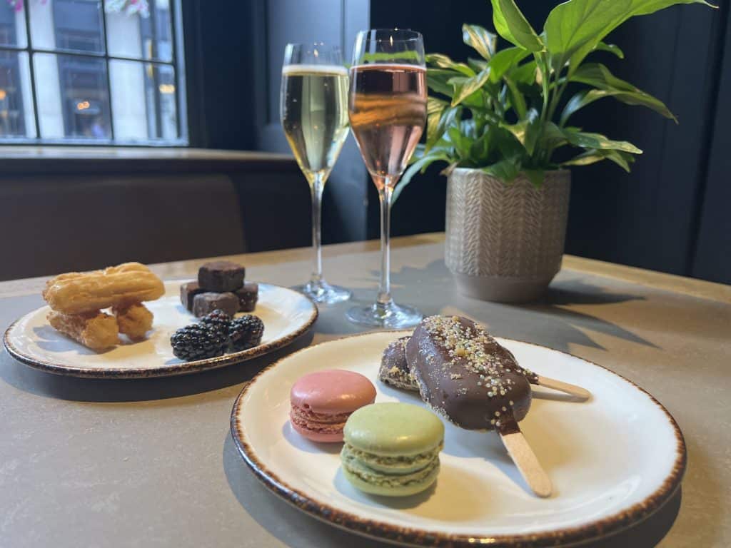 Afternoon Tea at Knight & Garter: Passionfruit cheesecake lollies and macarons
