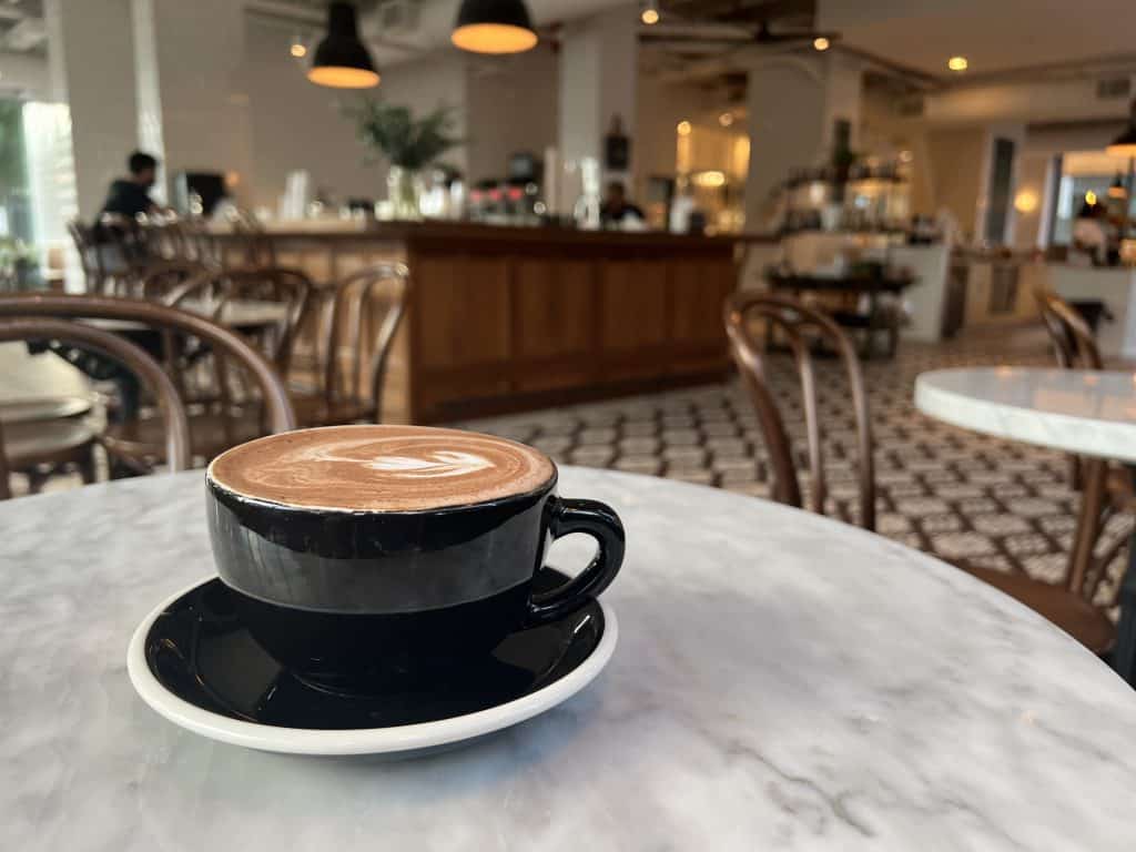 Latte Coffee at Tatte, Boston