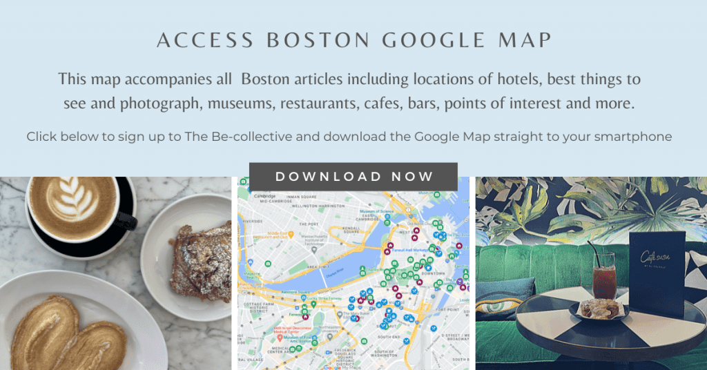 Cafes and Brunch Spots in Boston Map Download Graphic