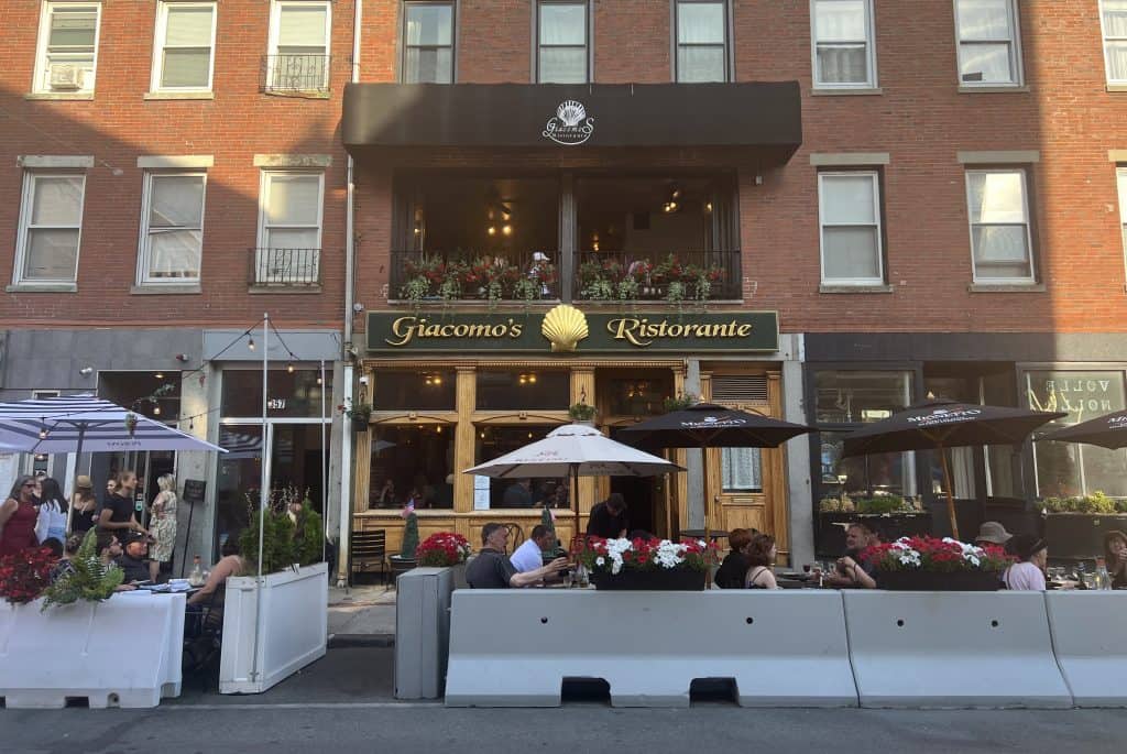 The best Vegetarian Food in Boston: Giacamo's Restaurant fromt