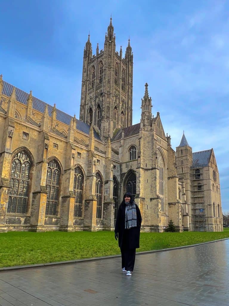 The best of Canterbury: Canterbury Cathedral Exterior with Bejal standing outside