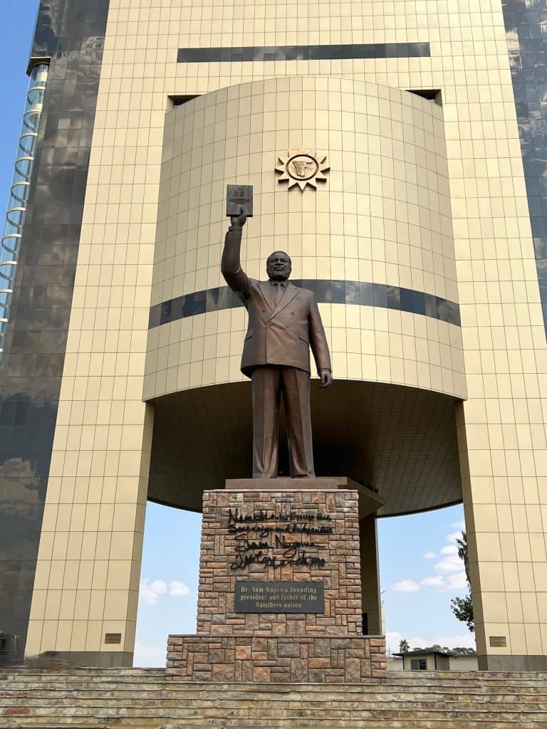 Sam Nujoma Statue outside Independence Museum