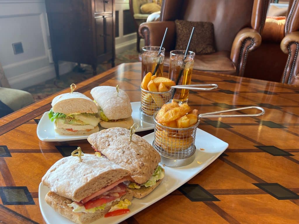 Club sandwich lunch in The Library Bar