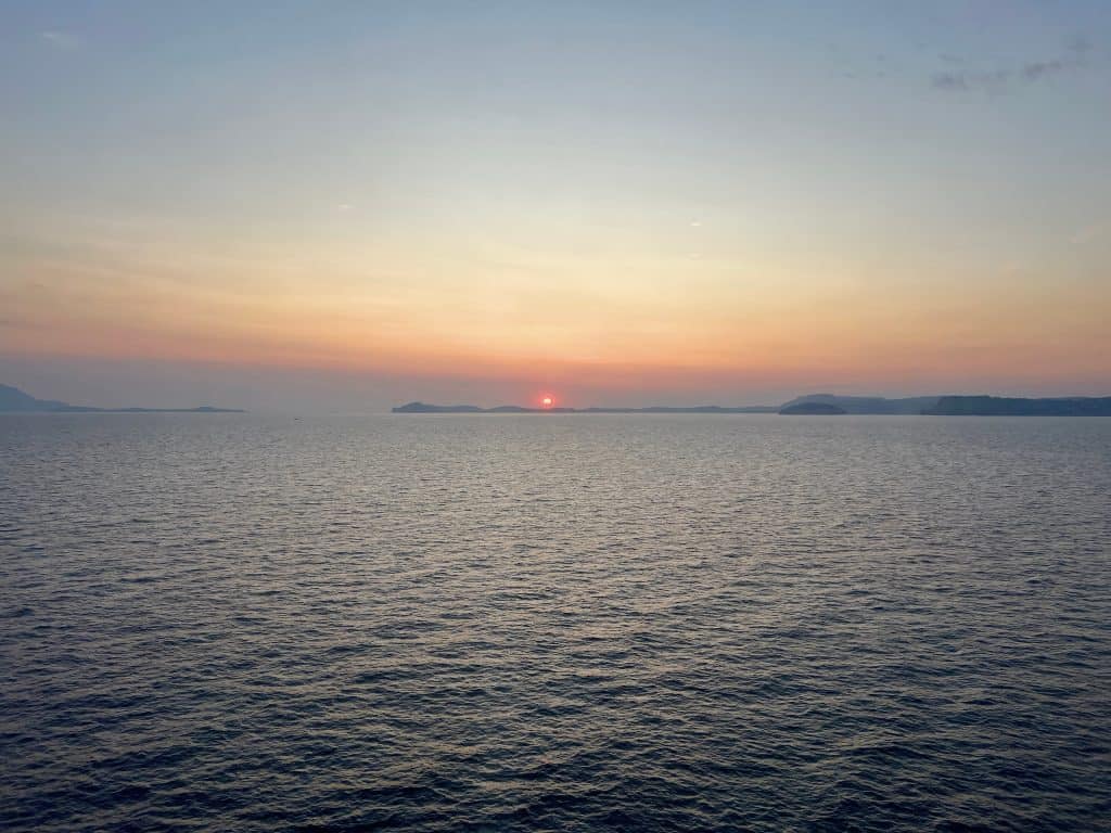 First-time cruise guide: sunset at sea