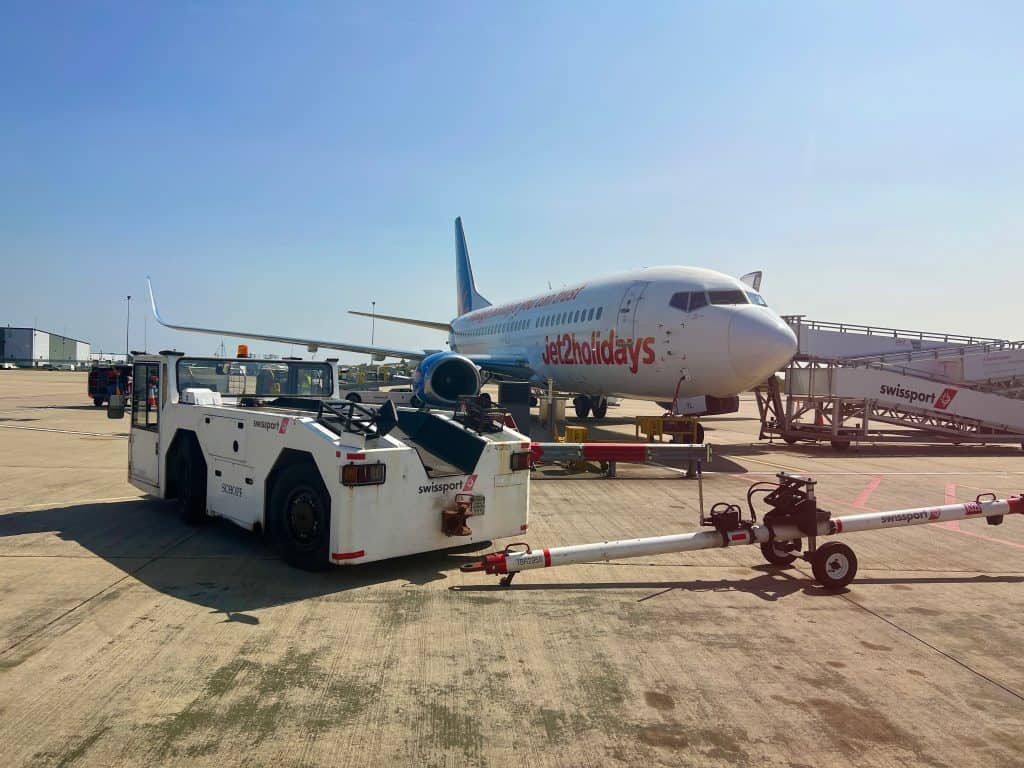 Sustainable Jersey: Jet2holidays aircraft ready to board
