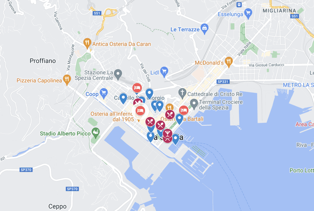 La Spezia Google Map Image