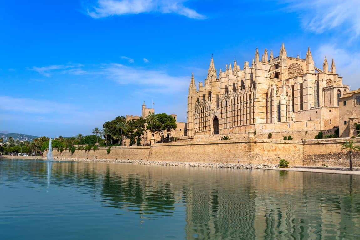 Palma de Mallorca Cathedral from Parc de la Mar