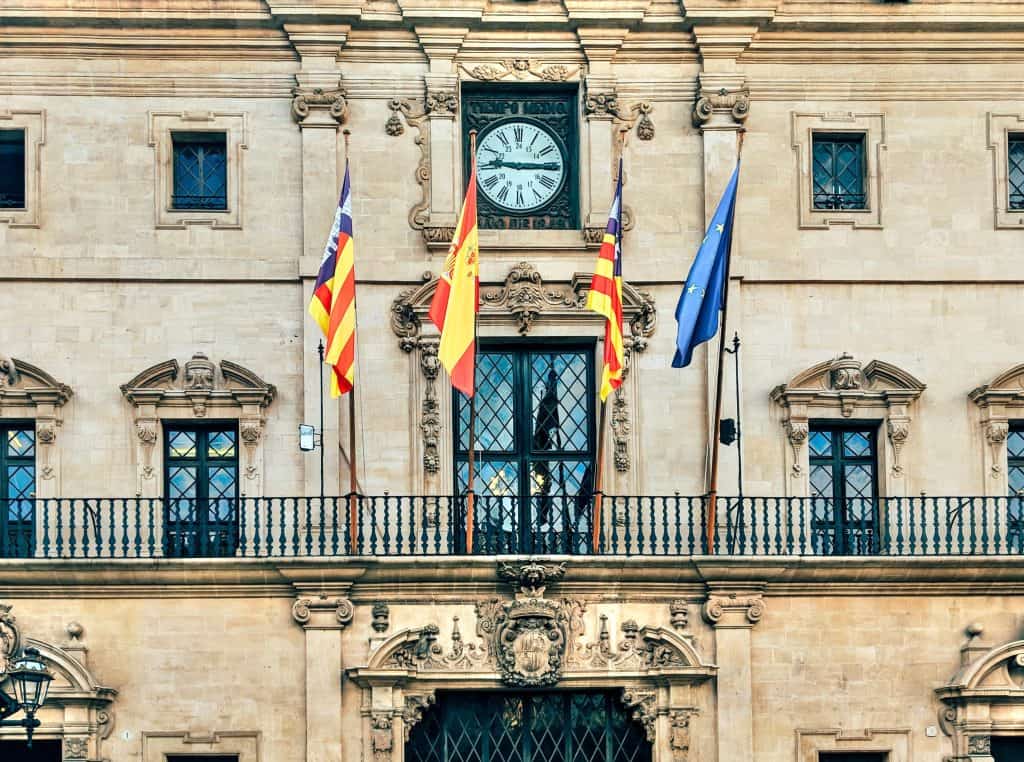 One day in Palma de Mallorca - town hall exterior