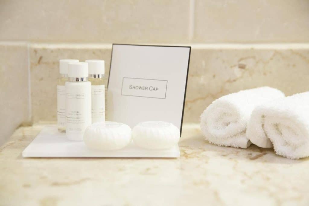 Pomme D'or Hotel Jersey hotel exterior:Pomme D'or Hotel Jersey towels adn toiletries