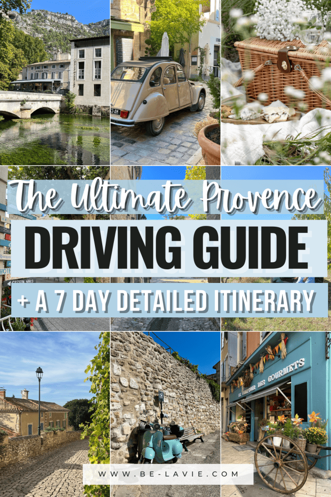 Driving itinerary through Provence Pinterest Pin