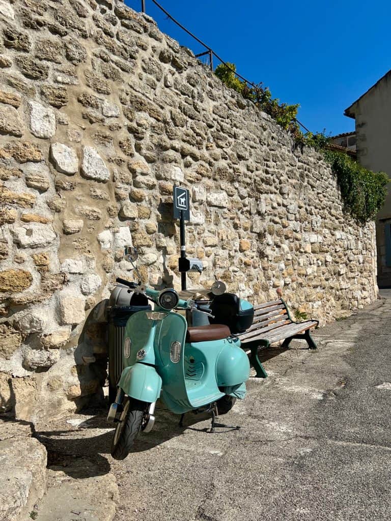 Blue Scooter in Menerbes Old Town